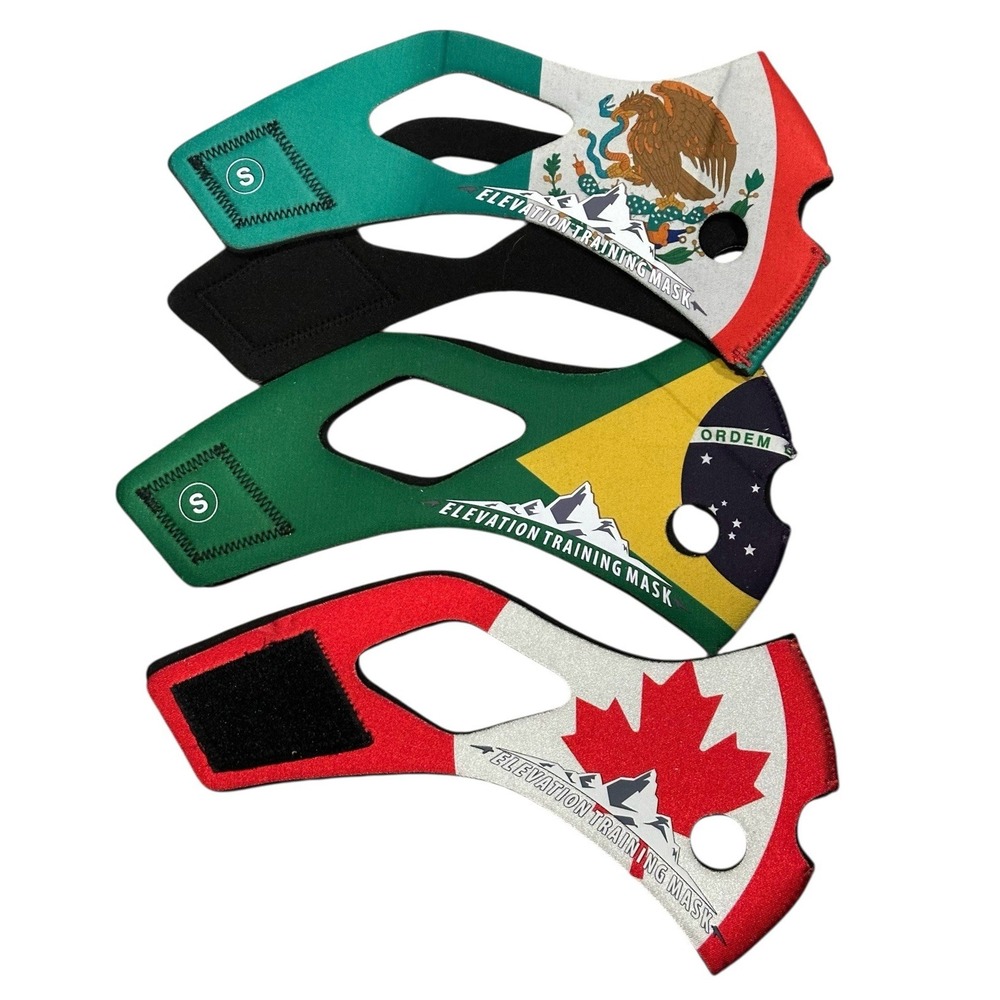 (3) Training Mask 2.0 México‎ Brazil Canada Sleeves Bundle Accessories - Size S